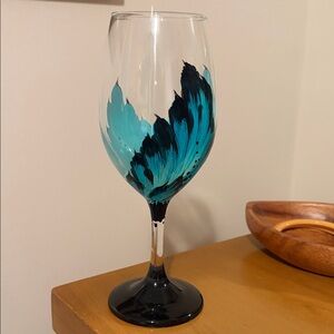 Hand-Painted Wine Glass